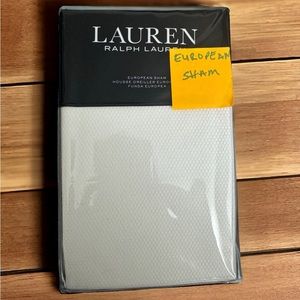 Ralph Lauren EDEN White/Blue Trim Pique EURO Sham 26x26 $135 NWT!🛒 NEW 39